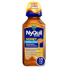 Amazon.com: Vicks NyQuil 嚴重蜂蜜感冒和流感藥最大強度緩解咳嗽喉嚨痛發燒充血12 盎司(約350.2 毫升) : 健康與家庭