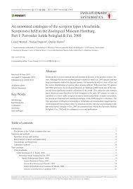 Csc steel, eonmetall, hextar, khind, malaysian bulk carriers, mesb, oka 09 sep. Pdf An Annotated Catalogue Of The Scorpion Types Arachnida Scorpiones Held In The Zoological Museum Hamburg Part I Parvorder Iurida Soleglad Fet 2003