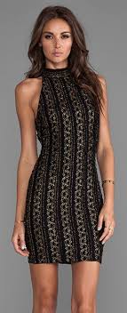 Black And Gold Casual Outfits For Ladies Claudia Halter Dress In Black Gold Dresses Little Black Dress Casual Dresses