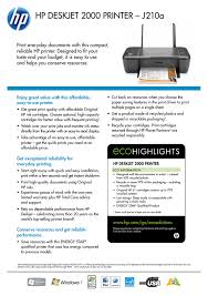 View and download hp deskjet 2000 j210 instruction manual online. Hp Deskjet 2000 Printer J210a Manualzz