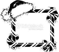 Black And White Candy Canes Border Candy Canes Santa S Hat Santa Hat Vector Clip Art Borders Candy Cane
