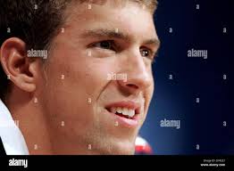 American swimmer mark phelps at the press conference hi-res stock  photography and images