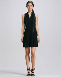 Leather Strip Dress At Cusp Stripped Dress Dresses Casual Dresses