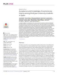 Entdecken sie veröffentlichungen von ines prieto auf discogs. Pdf Acceptance And Knowledge Of Evolutionary Theory Among Third Year University Students In Spain