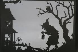 Witch And The Owl Disney Castle Silhouette Halloween Patterns Halloween Paper