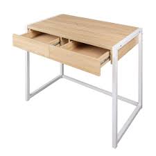 Schreibtisch Computertisch Mit 2 Schubladen Holz Stahl In 2020 Schreibtisch Schreibtisch Modern Schubladen