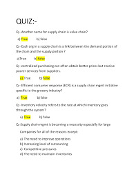 Learn about the various supply chain management software suites, and figure out which is best for your comp. Quiz