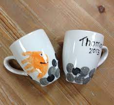 Fish Handprint Mug Baby Crafts Fathers Day Crafts Toddler Crafts