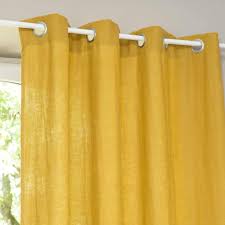 Washed Linen Eyelet Curtain In Mustard Yellow 130 X 300cm Maisons Du Monde Leinen Gardinen Gardinen Mit Osen Vorhange