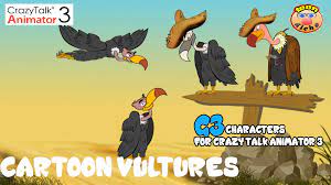 Here a character design of a vulture i made for a client. Cartoon Vultures Cartoon Animator Actor Reallusion Marketplace