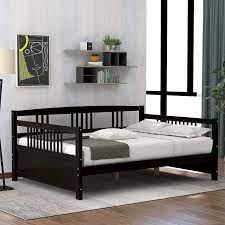 New designer headboards from all styles contemporary, modern, antique and more to fashion bed group martinique upholstered headboard charcoal upholstered in a 100% polyester, charcoal fabric. Amazon Com Wood Daybed Full Size Espresso Julyfox 500 Lb Heavy Duty Modern Bed Platform With Headboard Footboard Wood Slats No Box Spring Needed 10 Inch Storage For Home Office Kitchen Dining