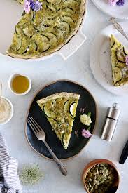 Pesto Zucchini And Goat Cheese Quiche Del S Cooking Twist Recipe Goat Cheese Quiche Pesto Cheese Quiche