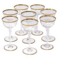 Gold Rim Mini Coupe Glasses Gold Rims Cocktail Glassware Vintage Glassware