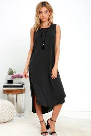 Midnight Lady Washed Black Midi Dress Black Midi Dress Midi Dress Summer Unique Prom Dresses