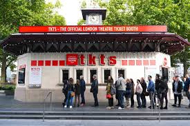 The cheap last minute ticket prices are displayed in red in the regular booking process when you choose. Tkts Ticket Booth Solt