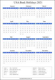 That's why we're open when most banks are closed. Usa Bank Holiday Calendar 2021 Free Printable Template Printable The Calendar