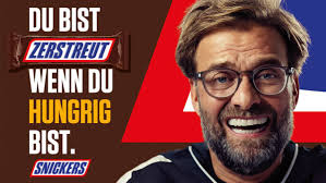 Diese ist die profilseite des trainers jürgen klopp. Kampagne Jurgen Klopp Kickert Jetzt Fur Snickers W V