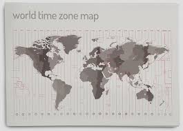 A time zone map and clock show the time differences in africa, spanning a 3 hour time difference, from utc+0:00 for gmt in abidjan to utc+3:00 for eat in addis ababa World Time Zone Map On Behance