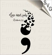 Embroidery Zone No Twitter Excited To Share The Latest Addition To My Etsy Shop Suicide Prevention Svg Semicolon Printable Hearts Spray Svg Love Never Fails Svg Suicide Awareness Svg Semi Colon Vector