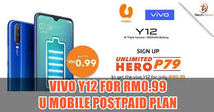 Most phone plans are contract based, but they are postpaid because they bill you after you have used your phone for the month. You Can Get The Vivo Y12 For Just Rm0 99 At U Mobile Unlimited Hero P79 Plan Technave