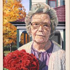 Danny Robinette (NC, 1954-2005), Woman with Rooster Comb before the Frost  (Lot 166