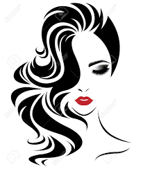 Illustration Of Women Long Hair Style Icon Logo Women Face On White Background Vector Ad Hair Style Long Hair Illustration Woman Face Silhouette Art