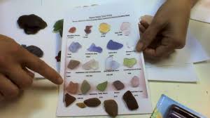 compairing sea glass colour charts