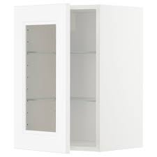Ikea Metod Wall Cabinet W Shelves Glass Door White Axstad Matt White You Can Customise Spacing As You Need Because Th Glastur Wandschrank Fenster Putzen