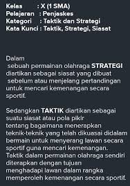 Dalam permainan ini juga memiliki waktuyang normal adalah 2 x 20 menit dan waktu istirahat sekitar 10 menit. Jelaskan Dalam Hal Apa Perbedaan Konsep Antara Strategi Dan Taktik Pada Bela Diri Pencak Silat Brainly Co Id