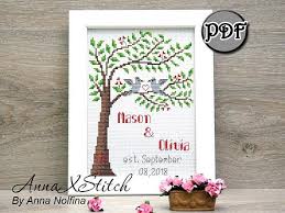 Wedding cross stitch patterns counted cross stitch patterns pattern design free pattern wedding kiss seaside wedding ursula cross salty kisses wedding wedding counted cross stitch pattern by ursula michael to download and print online. Wedding Cross Stitch Pattern By Annaxstitch New Family Tree Etsy Wedding Cross Stitch Wedding Cross Stitch Patterns Family Tree Cross Stitch