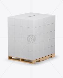 Download Pallet Mockup In Box Mockups On Yellow Images Object Mockups