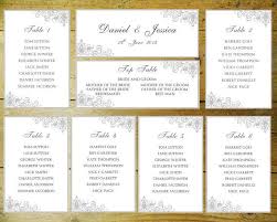 wedding seating chart ornate silver download printable