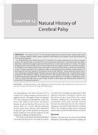 Pdf Chapter 12 Natural History Of Cerebral Palsy