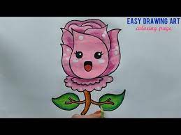 The culture and idea conveyed by this word goes beyond the limits of the japanese archipelago to extend to many countries, causing more or less a distortion of use, a. Cute Rose Flower Drawing Coloring Page How To Draw Kawaii Rose Flower Drawing Youtube