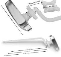 Kohler reposição de alça de descarga de vaso sanitário, serve para alavanca  de tanque de vaso sanitário de montagem lateral, cromado polido : ...