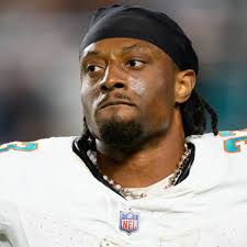 Eli Apple, injured in the Dolphins' defeat to the Chiefs