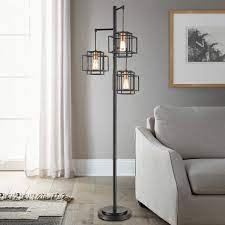 Featuring a slim frame, it'll add a touch of contemporary style to your space. Kelsey Dual Square 3 Light Floor Lamp Costco