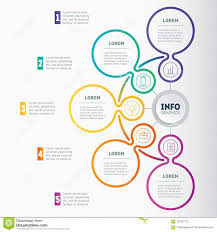 web template of a chart mindmap or diagram with 5 steps