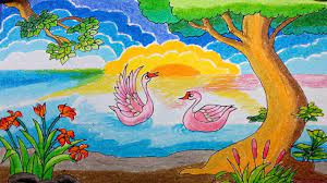 Menggambar Bunga Angsa Telaga Drawing Of Goose Flower Pond Menggambar Kupu Kupu Menggambar Bunga Cara Menggambar