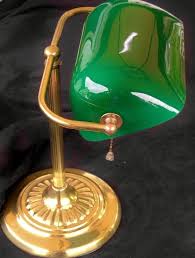 Reserved For Mr Hamilton Vintage Desk Lamp Brass Green Glass Shade Bankers Library Lawyers Home Decor Lighting Brass Desk Lamp Vintage Desk Desk Lamp