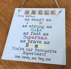 Birthday Gift For Uncle Uncle Plaque Personalised Superhero Wording Quote Sign Wood Frame Birthday Gift Ebay Home Garden Uncle Birthday Gifts Uncle Quotes Uncle Birthday