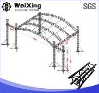 Outdoor Customized Arch Roof Truss Curve Truss Aluminum Circular Truss