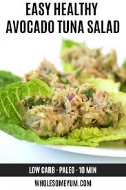 Easy Healthy Avocado Tuna Salad Recipe Video Healthy Tuna Recipes Tuna Salad Recipe Easy Tuna Salad Recipe Healthy
