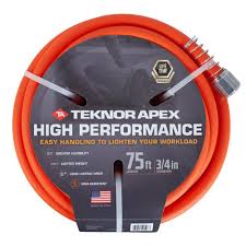 High Performance Premium 3 4 In Dia X 75 Ft Tradesman Grade Water Hose 9150 75 The Home Depot Patio Misting System Water Hose Hose