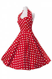 50s Retro Halter Polka Dot Red White Swing Dress Cotton Sateen White Swing Dress Polka Dress Red Polka Dot Dress