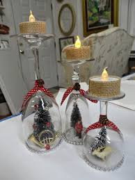 Cottage Creative Living By Egretta Wells Christmas Wine Glass Candle Holder Christmas Decor Diy Christmas Candle