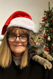 Gorgeous ex GCH cat Coco enjoying the Xmas present sent to her by her  foster Mum Eve.