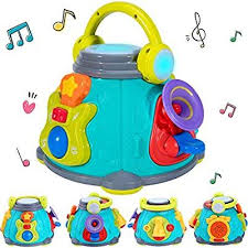 Amazon Com Iplay Ilearn Baby Music Activity Cube Play Center Kids Karaoke Singing Sensory Toys Lights Sounds Baby Music Activities Baby Music Singing Toy