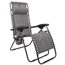 Coastrail outdoor zero gravity chair wood armrest xxl camping lounge patio support 400lbs padded folding lawn recliner with side table, blue/brown 4.4 out of 5 stars 241 7 offers from $96.93 Style Selections Patio Lounge Chair Relax Collection Zero Gravity Cup Holder Grey Hpgf9801 Rona