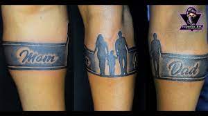 Mom dad memorial tattoo on arm. Mom Son Dad Wrist Band Superiorink Tattoo Studio Agartala India Youtube